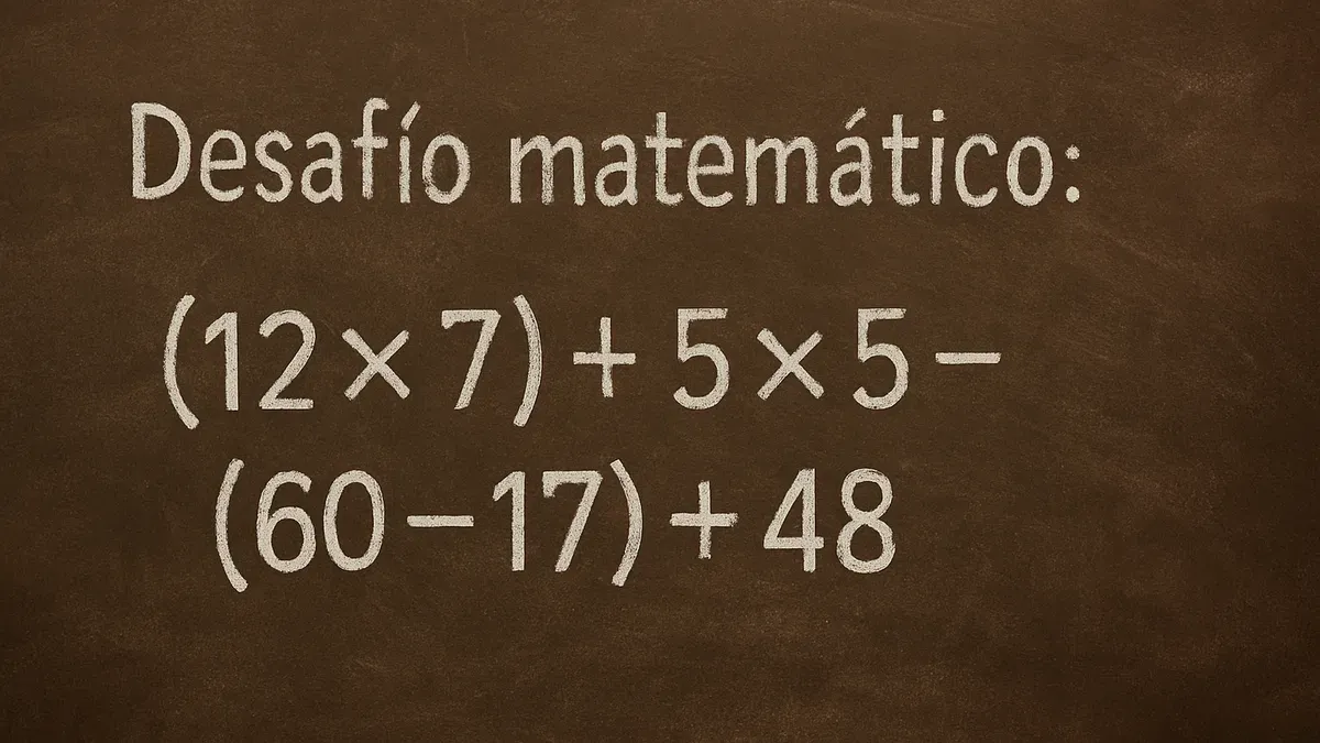 Imagen de pizarra para Desafío Matemático: resolver la cuenta sin mirar la respuesta