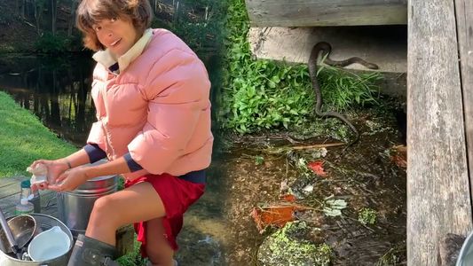 Calu Rivero, sorprendida por una víbora mientras lavaba los platos en un estanque