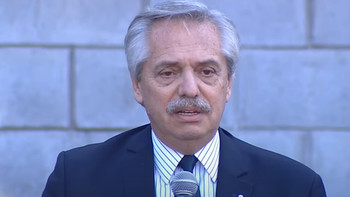 Alberto Fernández en Avellaneda. (Captura)