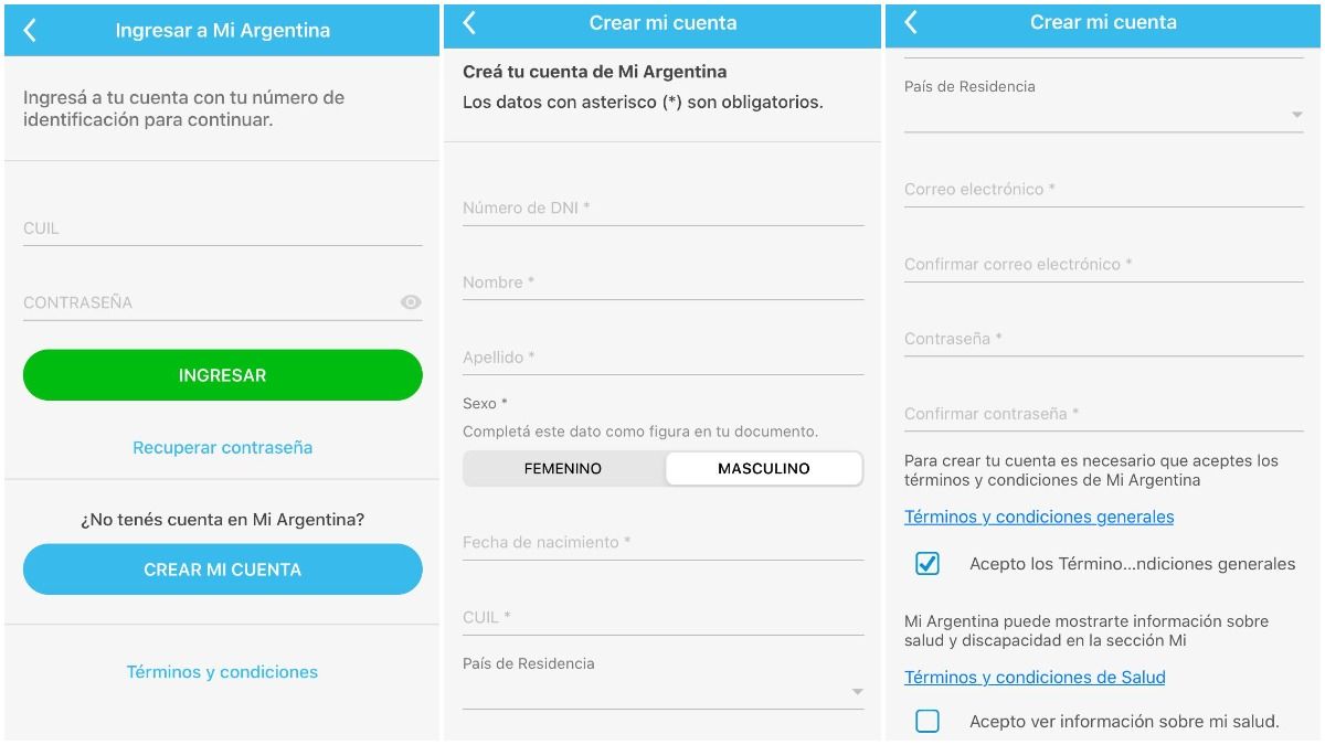 Mi Argentina contará con un carnet digital bilingüe con un código QR que remite al sitio oficial de la cartera sanitaria nacional