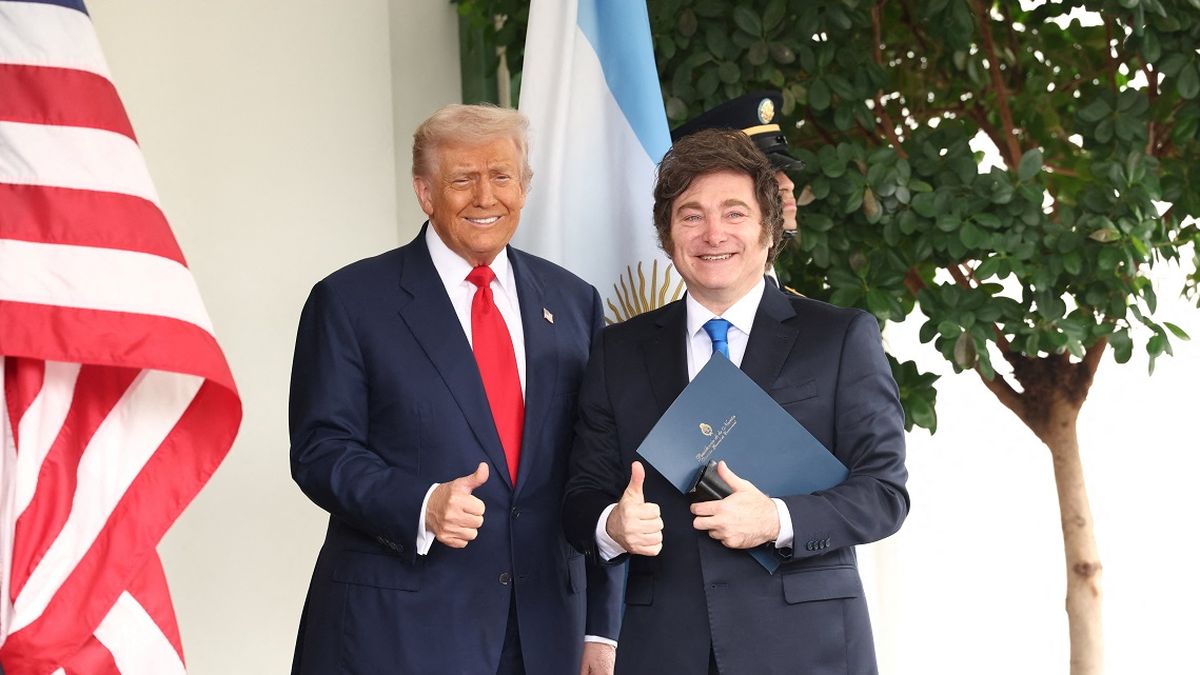 El presidente Donald Trump recibió a Milei en la Casa Blanca (Foto: Reuters).
