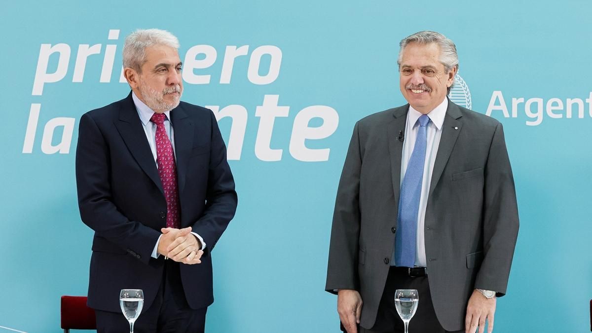 Aníbal Fernández respaldó una vez más la presidencia de Alberto Fernández (Foto: Telam).