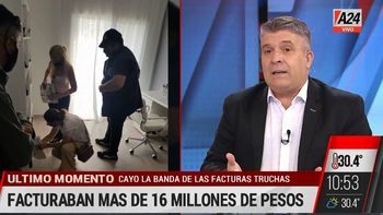Conurbano: cayó una banda que hacía facturas truchas. (Captura de Tv) Conurbano: cayó una banda que hacía facturas truchas. (Captura de Tv)