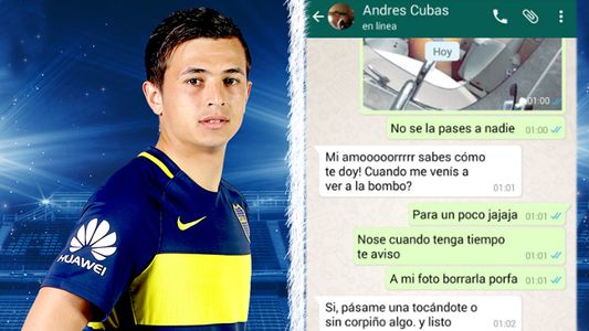 Cubas, el 5 de Boca, es un nuevo futbolista escrachado por chats íntimos