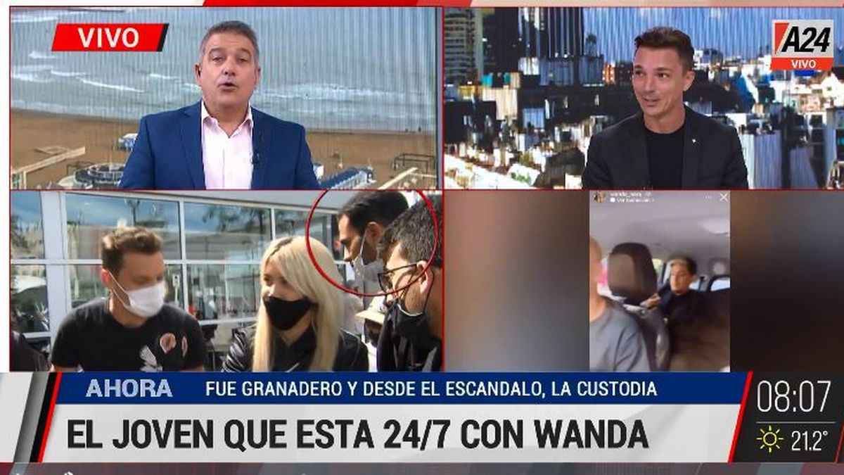 ¿Quién es el misterioso custodio de Wanda Nara? (Captura de Tv)