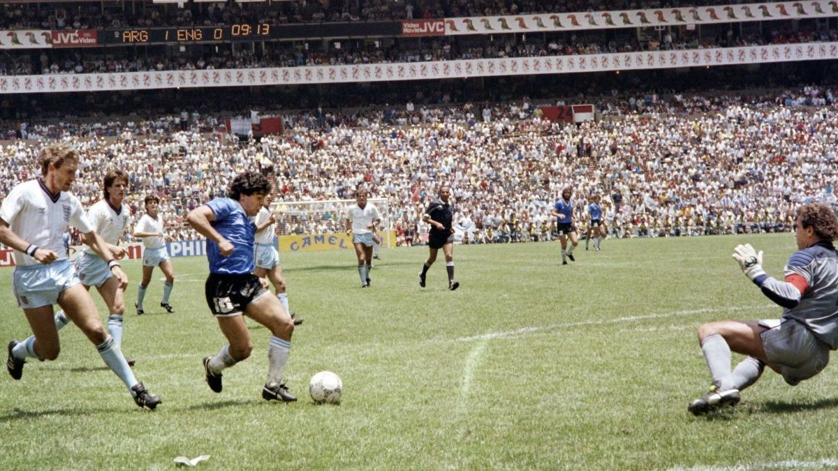 Diego Maradona en su tarde más maravillosa.