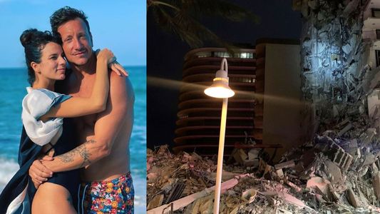 Nicolás Vázquez y Gimena Accardi se salvaron de milagro en el derrumbe del edificio de Miami