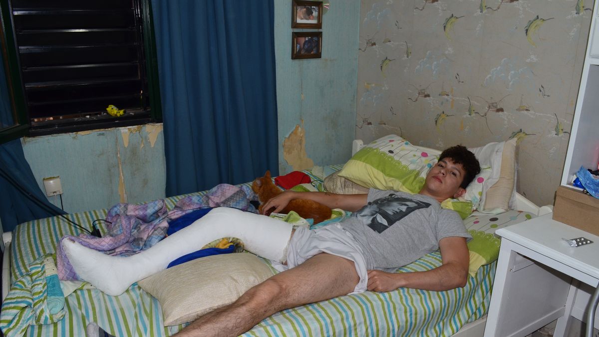 El joven agredido (Foto: Télam)