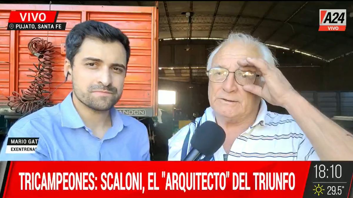 Mario Gatti, el primer entrenador de Scaloni: Nuestro hijo supo parar al equipo en la cancha