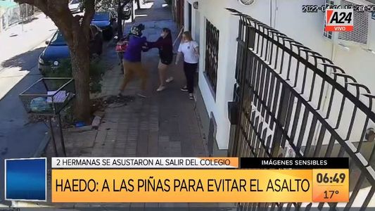 Haedo: adolescentes se defienden a las piñas de un motochorro