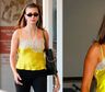 Hailey Bieber volvió al Y2K con un top lencero amarillo ácido y accesorios retro