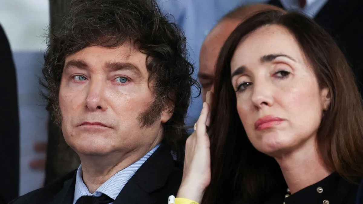 Javier Milei y Victoria Villarrel. (Foto: archivo)