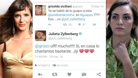 El día que Siciliani piropeó por Twitter a Lamothe y la esposa del actor acotó