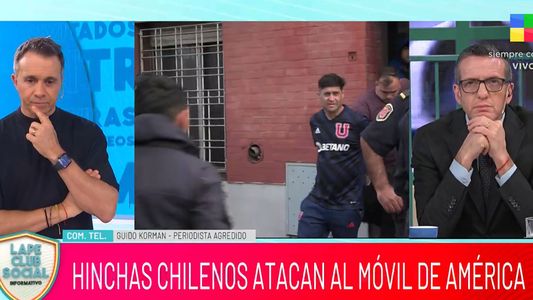 Barras de la U. de Chile intentaron tomar la comisaría y agredieron a un periodista de América TV