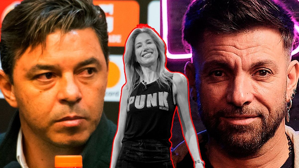 Alina Moine, Marcelo Gallardo y Martín Bossi