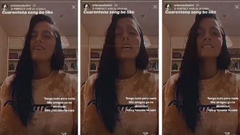 Oriana Sabatini cantó una canción en medio de su aislamiento: Esta cárcel no se pasa