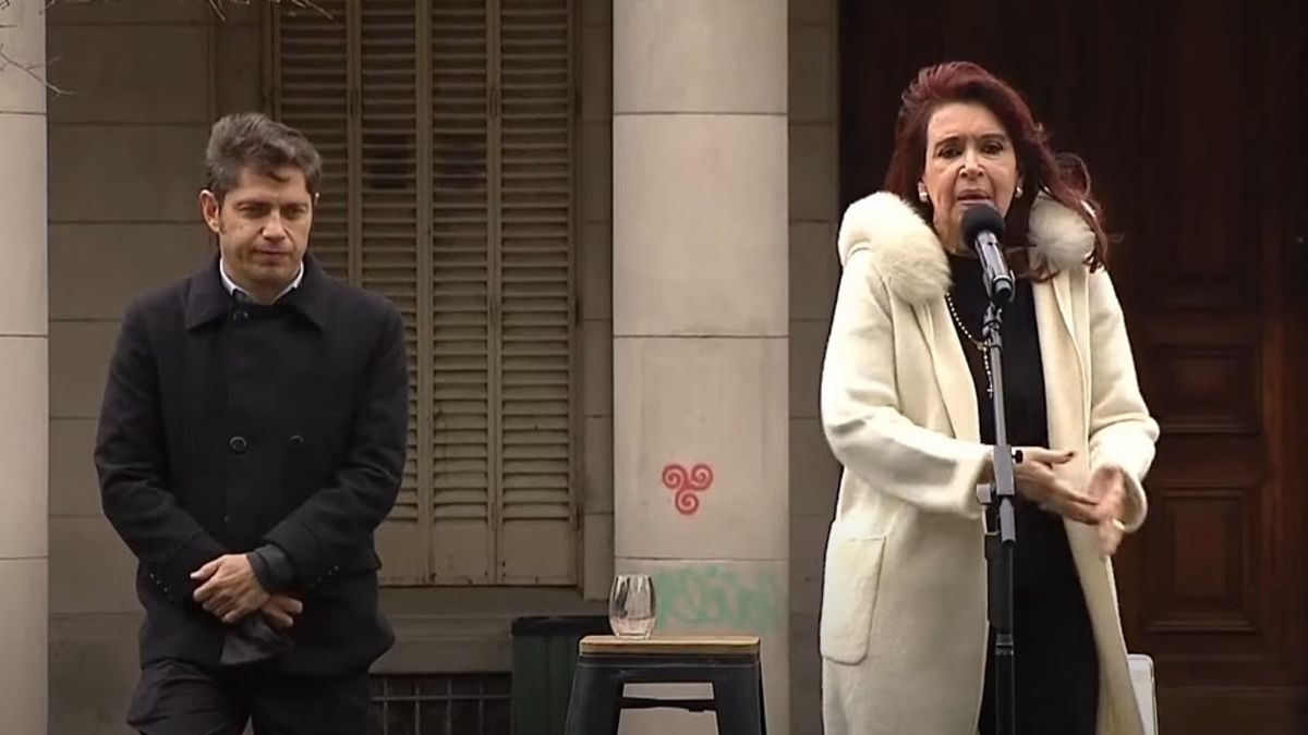 Cristina Fernández de Kirchner y Axel Kicillof participaron de un acto en La Plata.