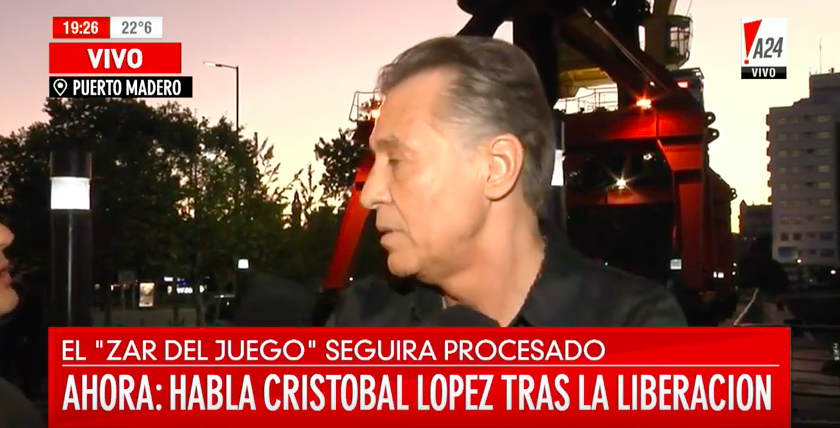 Habló Cristóbal López tras salir de la cárcel: “No estuve preso, estuve secuestrado”