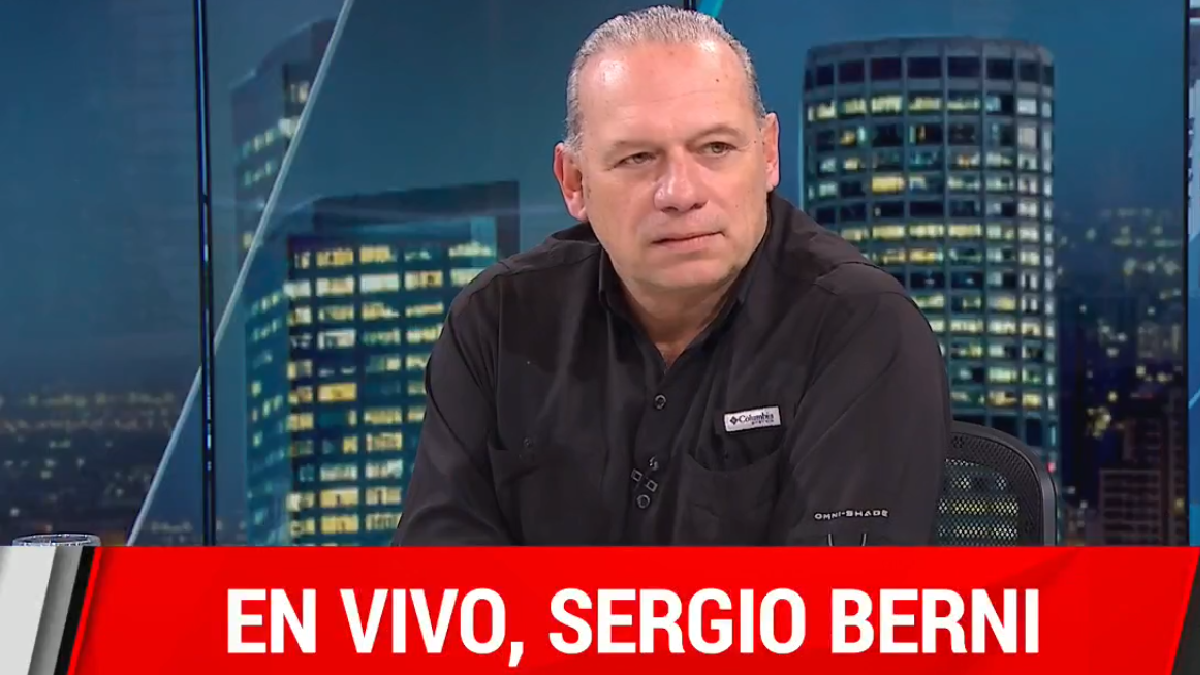 Sergio Berni habló sobre los piquetes y chicaneó a Patricia Bullrich. (Foto: captura)