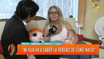 Débora Damato presentó a Lola en Intrusos