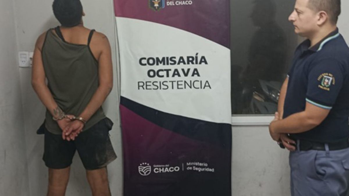 El hombre fue detenido tras el operativo policial que permitió controlar la situación dentro de la vivienda.