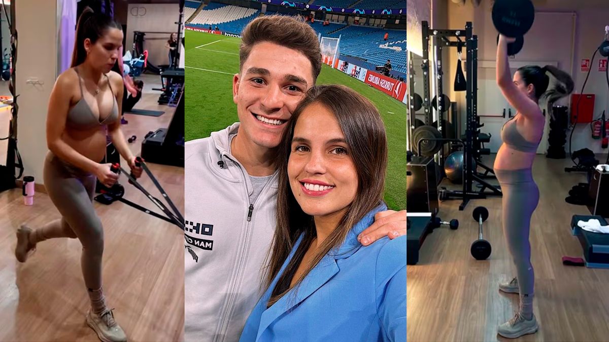 El video de la novia Julián Álvarez entrenando embarazada de siete meses que desató una polémica