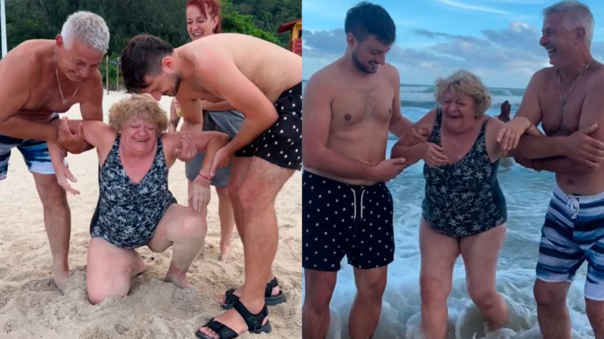 Video viral: una abuela se emborrachó con caipirinha durante sus vacaciones en Brasil y causó furor en redes. (Captura de pantalla)