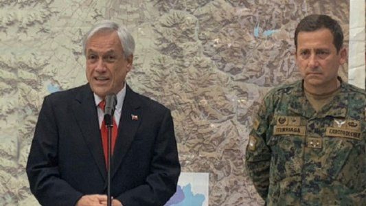 Chile: en plena crisis, Piñera dijo estamos en guerra pero un jefe militar salió a desmentir al Presidente