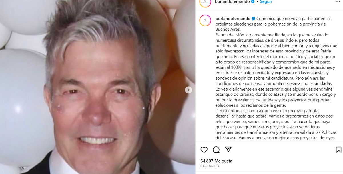 El Apoyo De Barby Franco A Fernando Burlando Tras Su Drástica Decisión ...