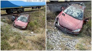 Accidente en Ruta 2: un tren que iba a Mar del Plata embistió a un auto y dejó un herido grave