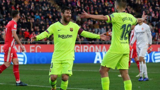 Messi volvió a convertir en el triunfo del líder Barcelona ante Girona