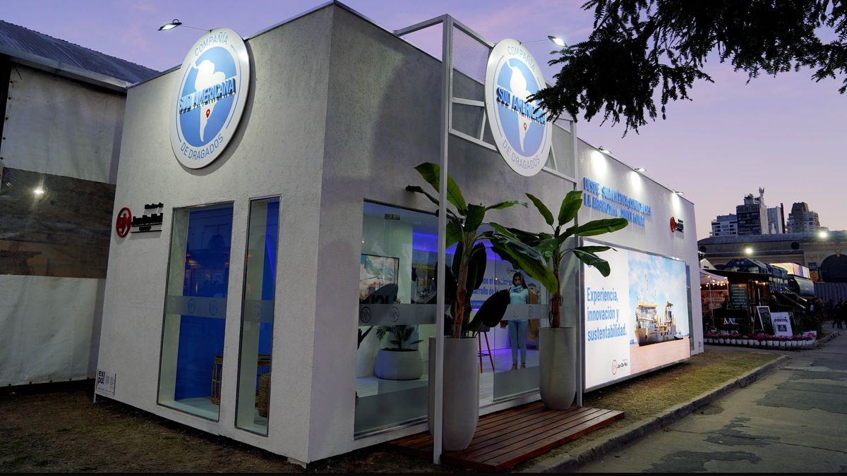 El stand de Compañía Sud Americana de Dragados en la Rural 2022.