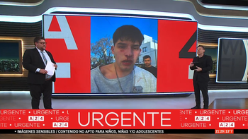 Matías brindó su testimonio visiblemente herido después de la golpiza. (Foto: A24).