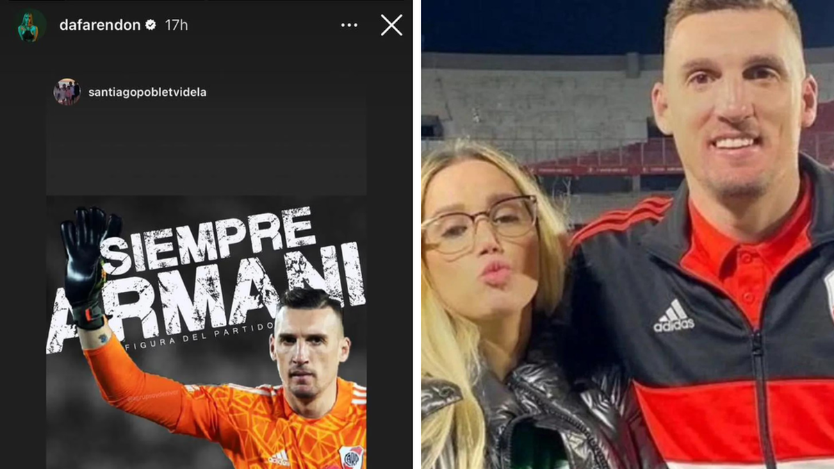 Daniela Rendón, esposa de Franco Armani, utilizó su plataforma de Instagram para apoyar al arquero de River (Foto: Daniela Rendón IG). Daniela Rendón, esposa de Franco Armani, utilizó su plataforma de Instagram para apoyar al arquero de River (Foto: Daniela Rendón IG).