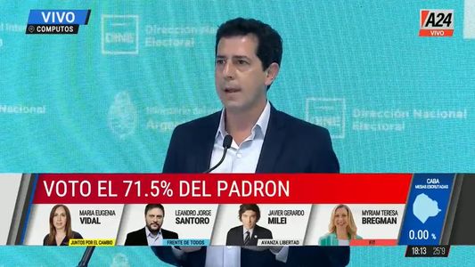 Elecciones 2021: Wado de Pedro anunció que hubo entre 71 y 72% de la participación