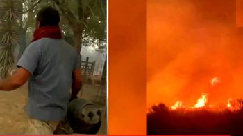 Pánico por los incendios en Córdoba: los vecinos combaten pelotas de fuego voladoras