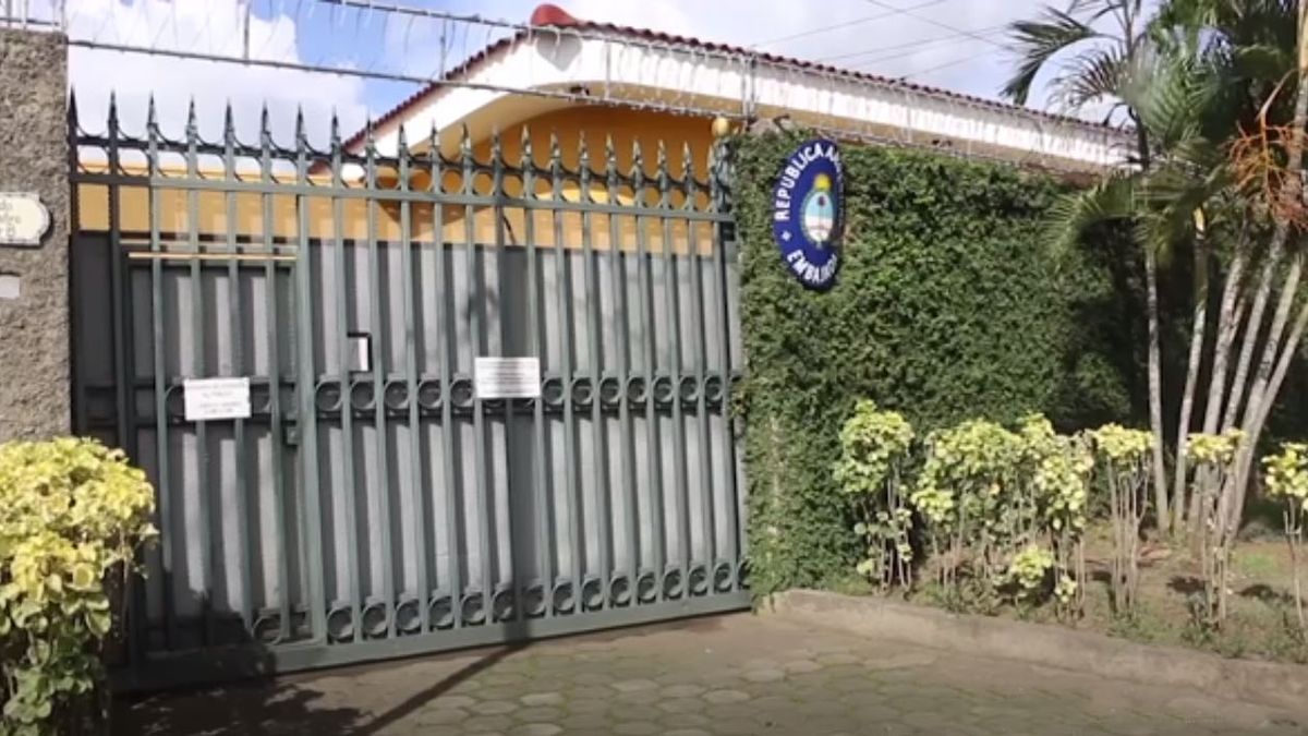 La embajada argentina en Managua. Nuestro país se abstuvo de condenar las detenciones en Nicaragua ( Foto: AP)