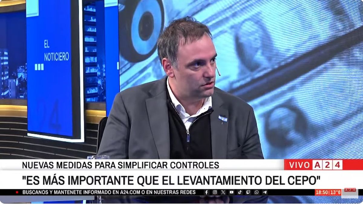 Adorni dialogó con Eduardo Feinmann en A24.