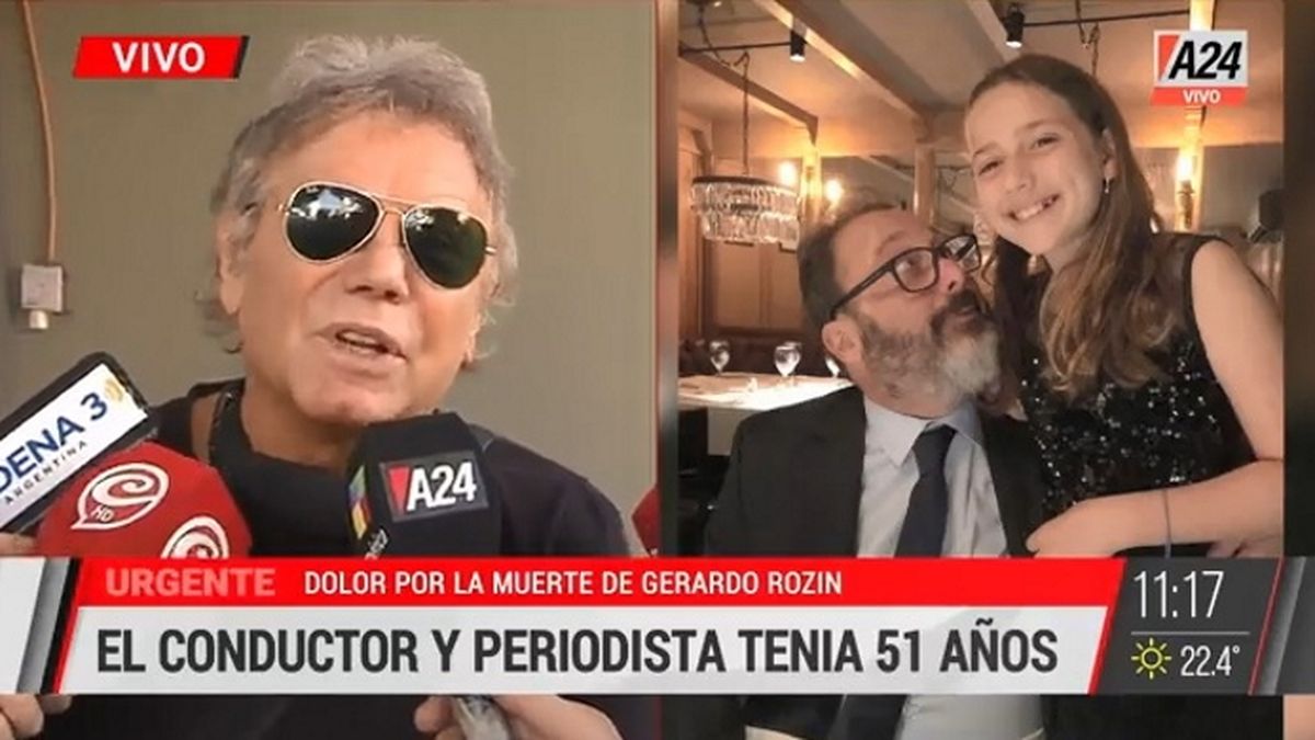 Beto Casella despidió a Gerardo Rozín esta mañana. Fue el primero en llegar a la casa velatoria. 