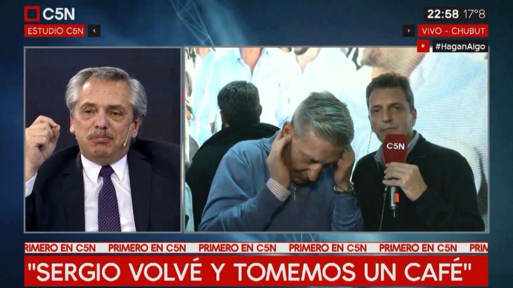 Alberto Fernández a Massa en VIVO: Tomemos un café y terminemos esto para ver cómo podemos avanzar