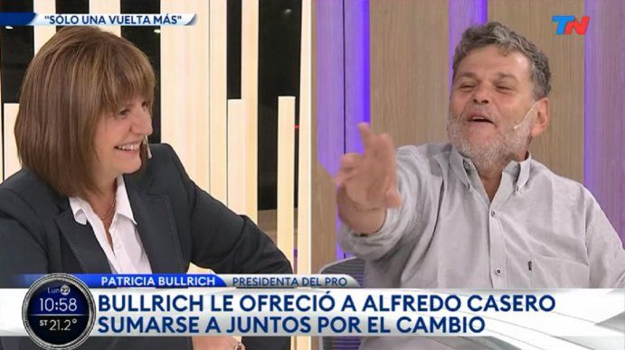 Patricia Bullrich tentó al aire a Alfredo Casero para sumarse a Juntos por el cambio