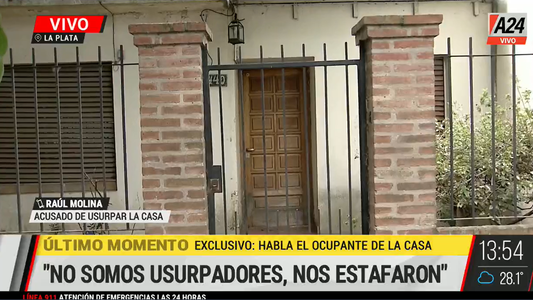 Exclusivo A24 | Habló el acusado de ocupar una casa en La Plata: Nos estafaron