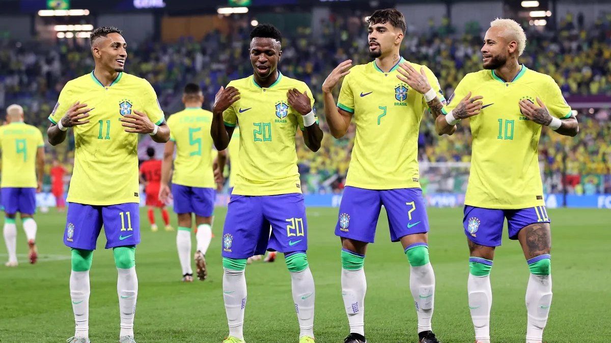 El equipo de Tite celebra. Es el gran candidato a ganar el Mundial Qatar 2022 (Foto: EFE).