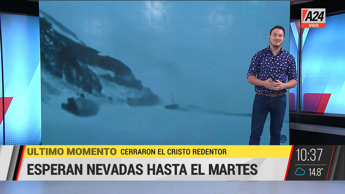 Alarma por intensas nevadas y lluvias en el sur argentino. (Captura de Tv)