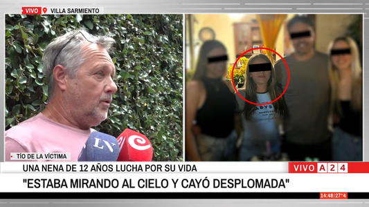 Estaba mirando el cielo y cayó desplomada: el estremecedor relato de los tíos de la nena de 12 años baleada en la cabeza