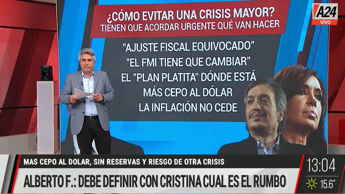 El gobierno no define un rumbo económico para después de las elecciones y aumenta la incertidumbre (Foto: Captura de TV)