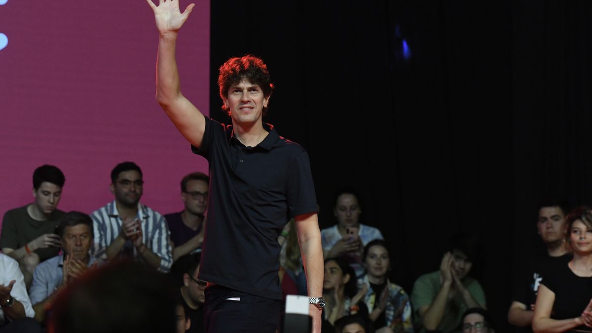 Mart&iacute;n Lousteau, otro de los oradores principales del acto en Costa Salguero. (T&eacute;lam)