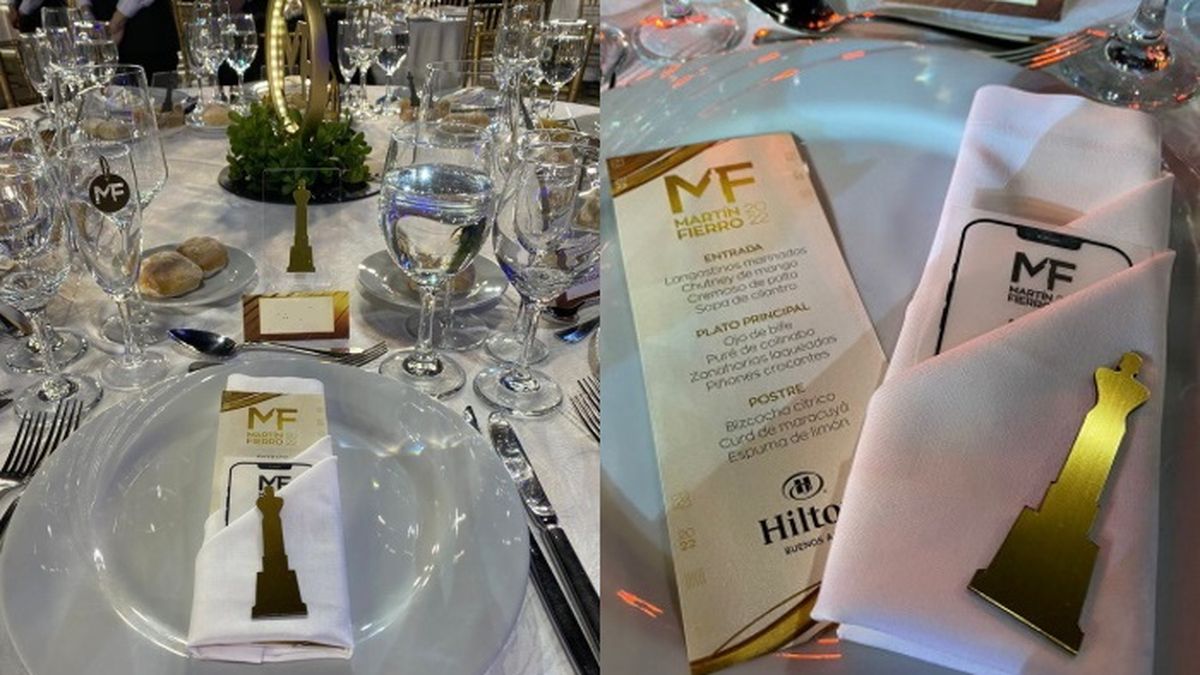 As&iacute; fueron las mesas de la fiesta de los premios Mart&iacute;n Fierro 2022, desde el hotel Hilton de Puerto Madero.