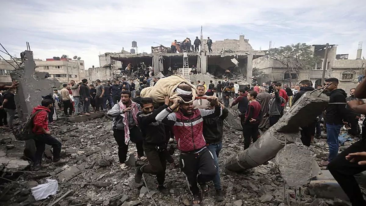 Campo de refugiados en la franja se gaza. Hoy bombardedo por el ejercito israel&iacute;. (Foto: Captura de TV)