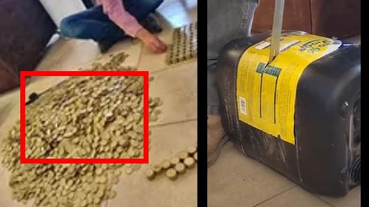 Una familia guardó monedas de 10 pesos durante 3 años y se llevaron una grata sorpresa al romper la alcancía